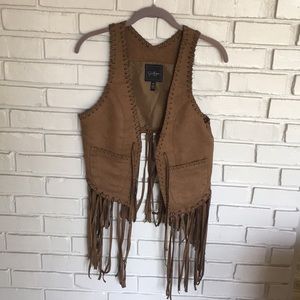 Jessica Simpson fringe vest